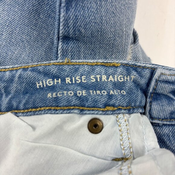 Universal Thread High Rise Straight Leg Jeans Womens 8/29R Distressed Frayed Hem - Picture 8 of 11